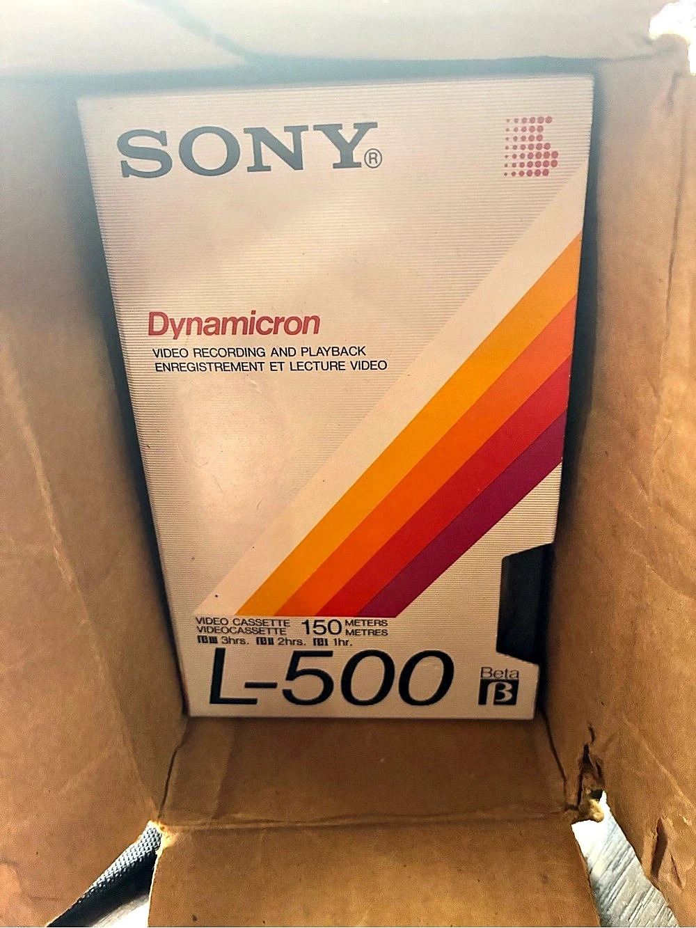 Sony Dynamicron L-500 Betamax Video Cassette Betamax Blank Video Cassette missin